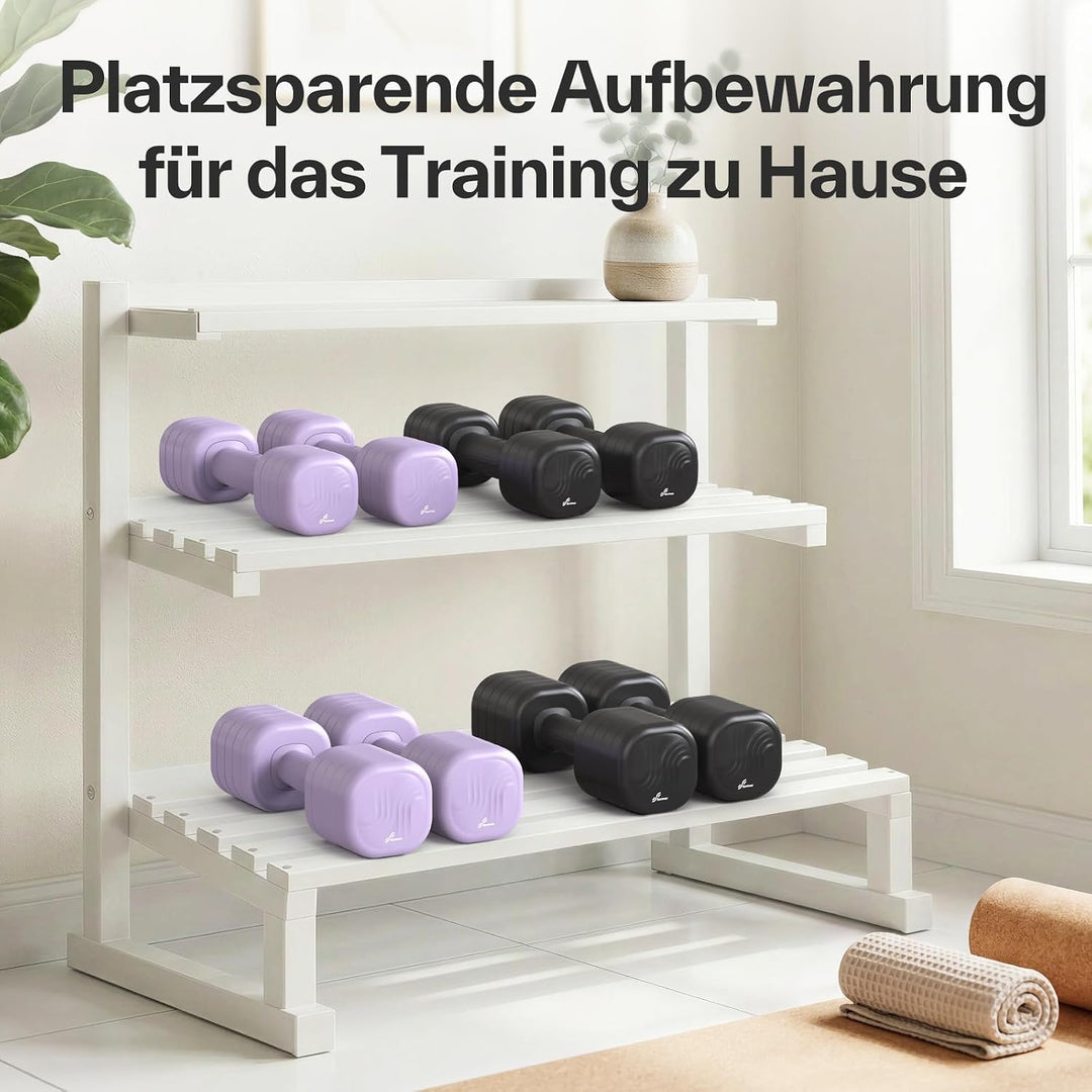 Sportneer Hanteln Frauen Set Verstellbare, Hanteln je 1–2,5/1-5 kg Gewichte | Hanteln Set mit rutsch