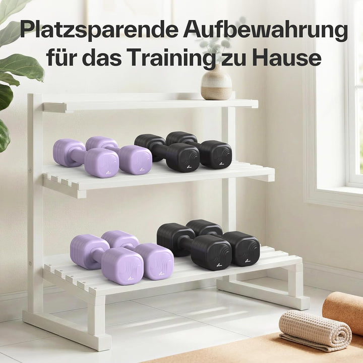 Sportneer Hanteln Frauen Set Verstellbare, Hanteln je 1–2,5/1-5 kg Gewichte | Hanteln Set mit rutsch