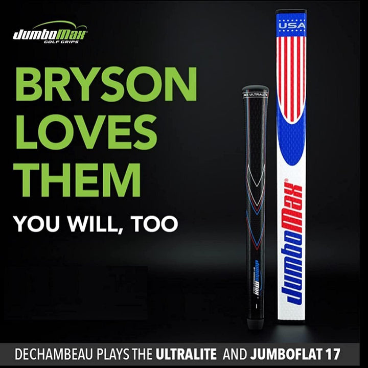JumboMax JumboFlat 17 Golf-Puttergriff JumboFlat 17 schwarz/silber, JumboFlat 17 schwarz/silber