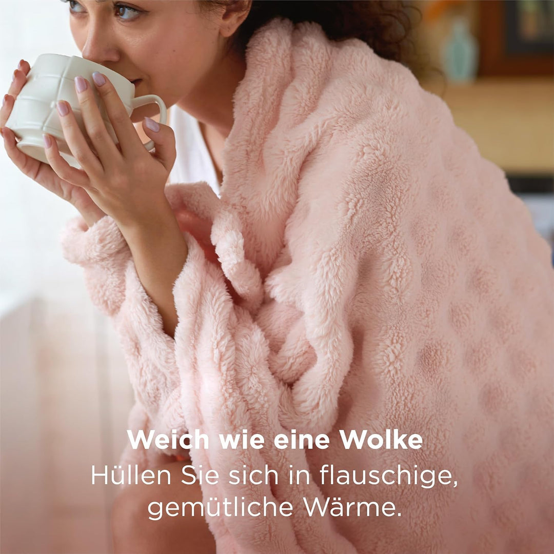 BEDSURE Kuscheldecke Flauschig Bubble Decke - Geschenke für Frauen Sofadecke, Wolldecke &amp; Fleecedeck