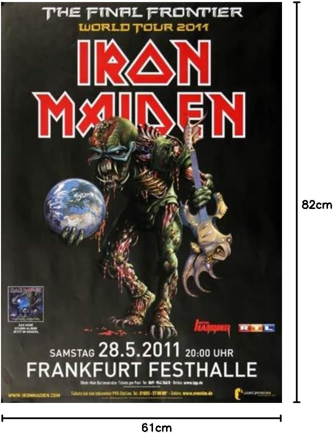 Iron Maiden - The Last Frontier, Frankfurt 2011 » Konzertplakat/Premium Poster | Live Konzert Verans