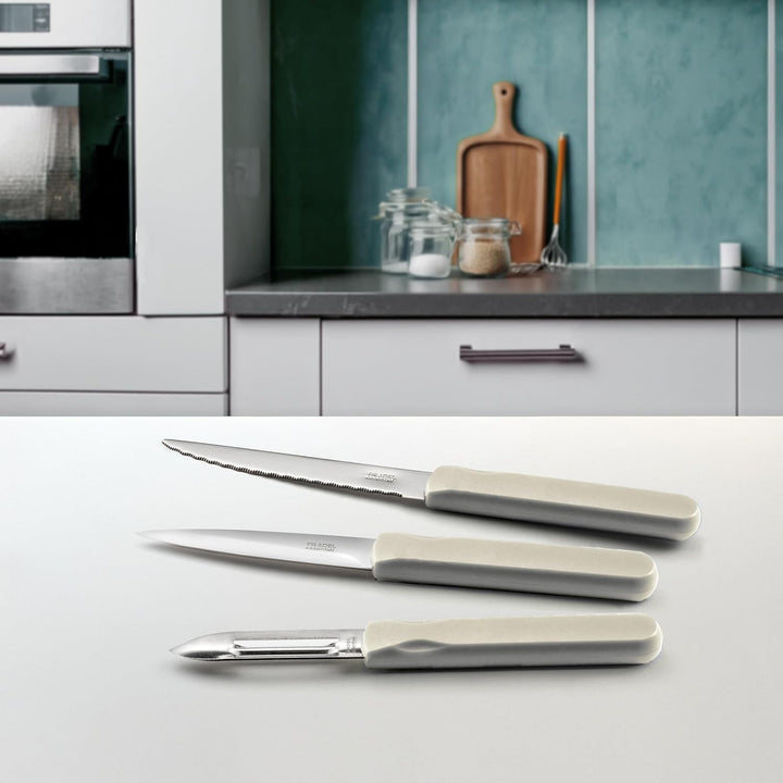 Cuisinox - Eclipse – Koch- und Besteck-Set – Pfannen 24/28 cm aus Edelstahl, Schäler und Gemüsemesse
