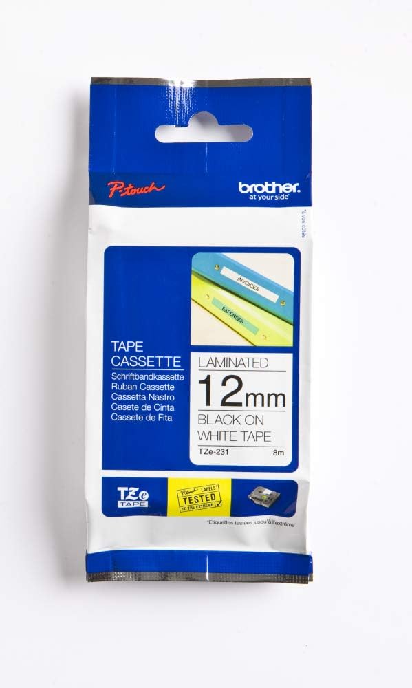 Brother Original P-touch Schriftband TZe-241 18 mm, schwarz auf weiss & TZe-231 P-touch Schriftband