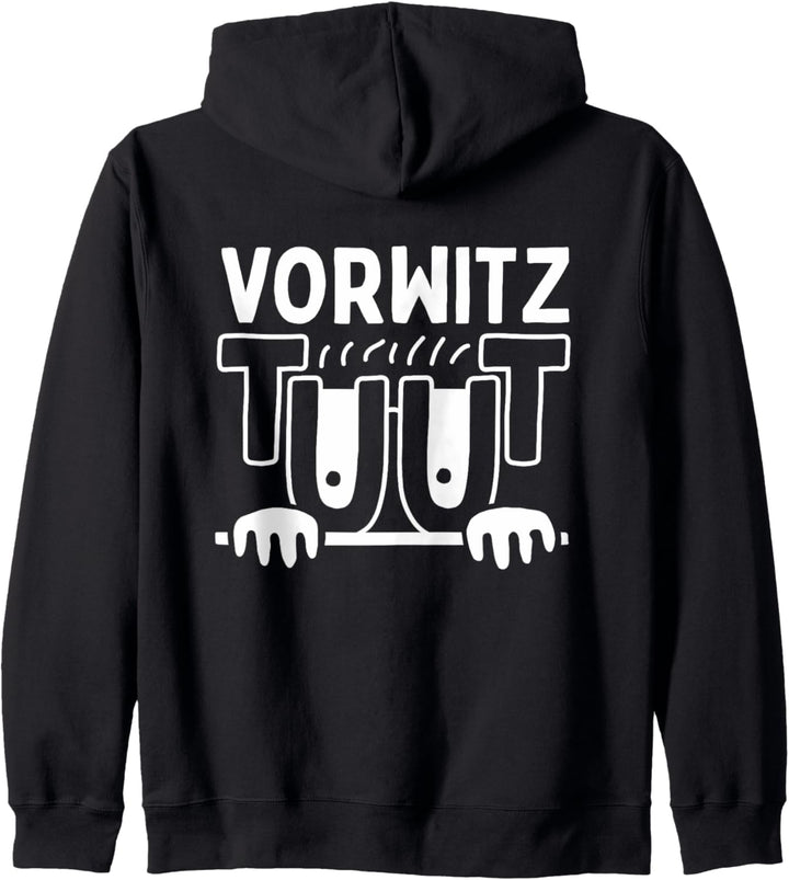 "Vorwitztuut" - Saarland Neugierig Lustig Dialekt Kapuzenjacke