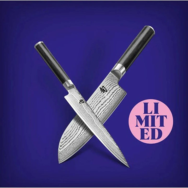 KAI Shun Classic Limited DM-W25 Weihnachtsangebotsset mit Allzweckmesser 15 cm DM0701 &amp; Santoku 18 c