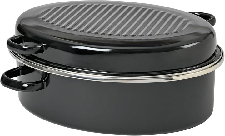 Kochstar Ovaler Advent ohne Ring in schwarz gesprenkelt 38 x 27 x 11cm, 38 x 27 x 11cm