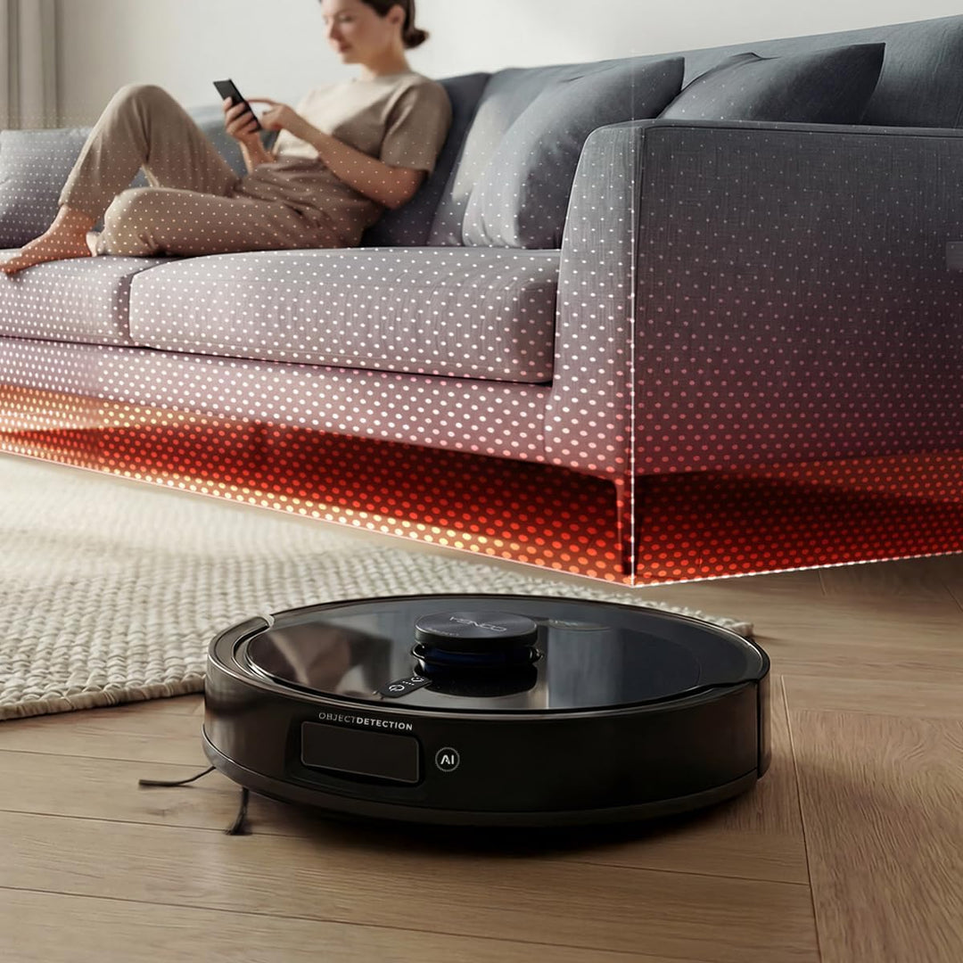 Cecotec Saugroboter mit Wischfunktion Conga M90 Dark. 25.000 Pa, KI-Objekterkennung, Laser-Navigatio