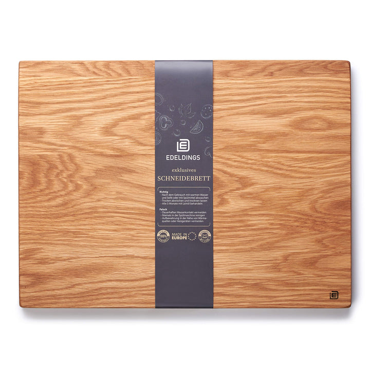 Edeldings XXL Massivholz Schneidebrett aus Eiche | Gross 40 х 30 | Küchenbrett Holz aus Europa | Ant