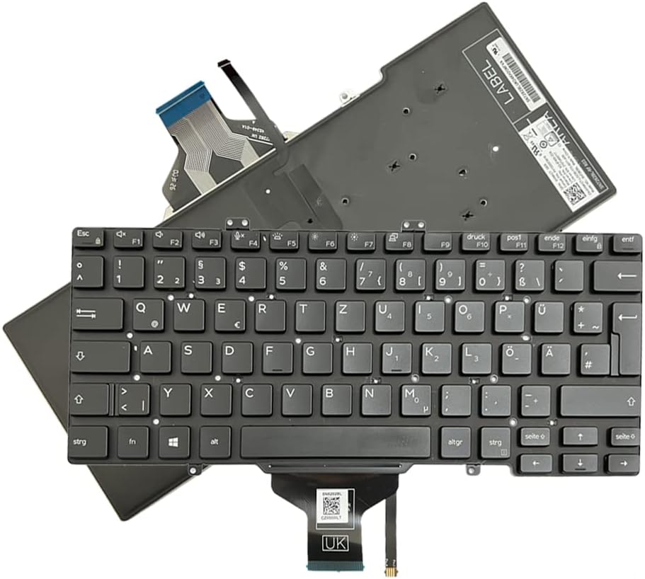 Gintai Ersatztaste Tastatur Deutsch Keyboard QWERTZ Backlit für Dell Latitude 7400 7410 5400 5401 54