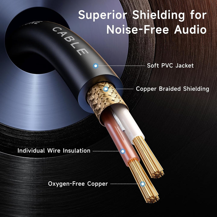 Cable Matters 6,35 mm (1/4 Zoll) TRS auf XLR Kabel 3 m - Stecker auf Stecker 10 ft, 10 ft