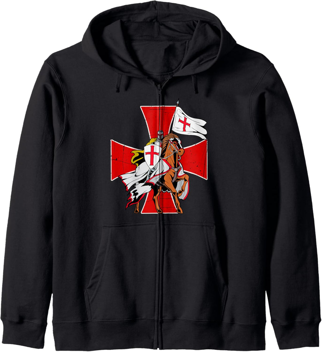 Tempelritter auf Pferd Geschenk Kapuzenjacke