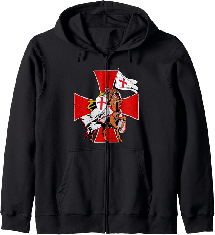Tempelritter auf Pferd Geschenk Kapuzenjacke