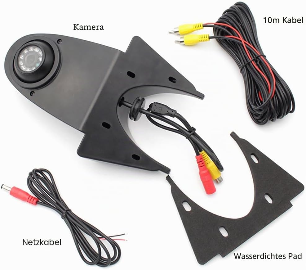 Kalakus Rückfahrkamera Universal Bremslicht Kamera integriert in 3. Bremsleuchte Rückfahrsystem für