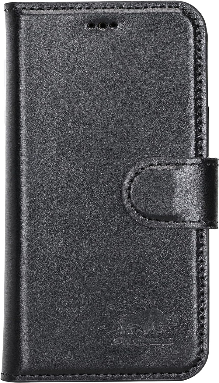 Solo Pelle Lederhülle kompatibel für iPhone 13 Mini in 5.4 Zoll abnehmbare Hülle (2in1) inkl. Karten