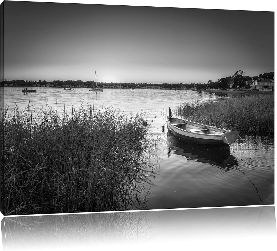 Pixxprint Segelschiffe an der Küste als Leinwandbild/Grösse: 100x70 / Wandbild/Kunstdruck/fertig bes