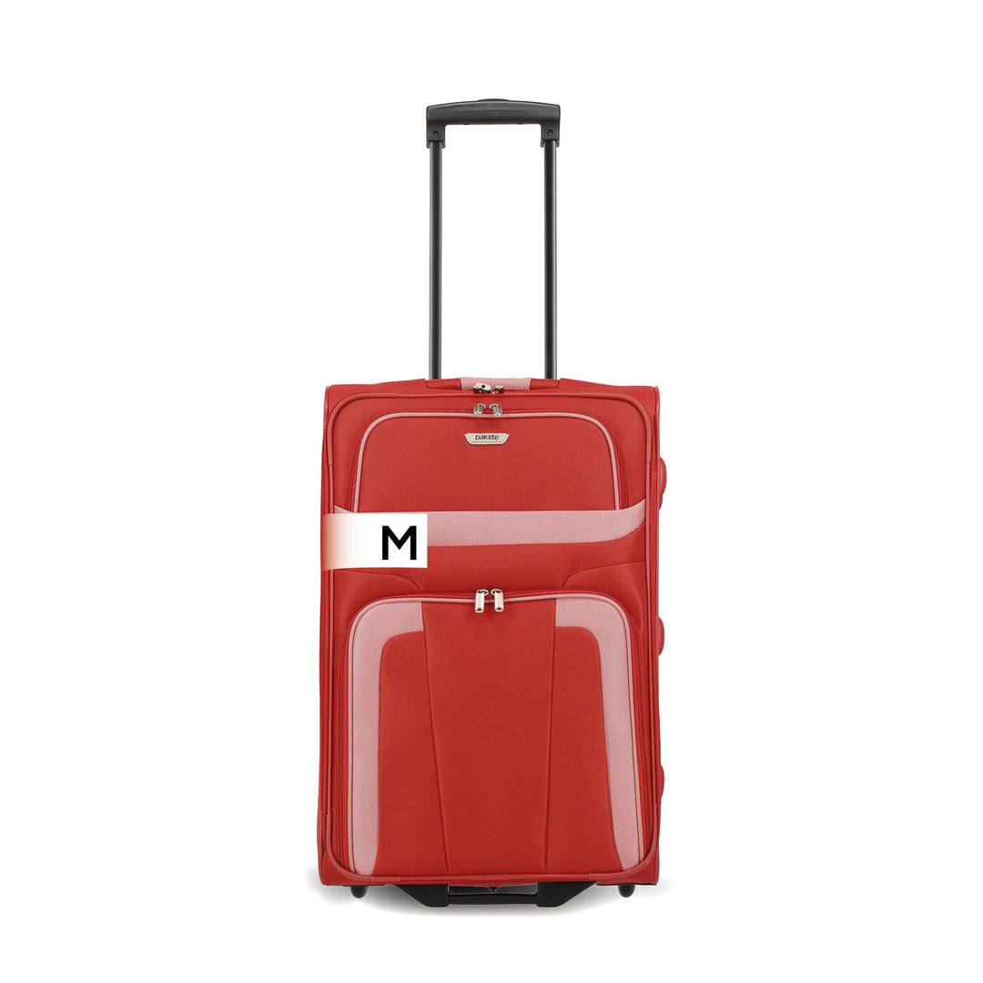 Travelite paklite 2-Rad Koffer Grösse M, Gepäck Serie ORLANDO: Klassischer Weichgepäck Trolley im ze