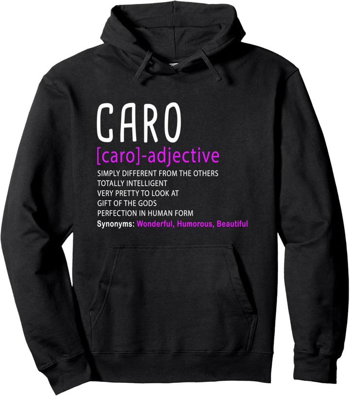 Personalisierte Name Beschreibung Caro Pullover Hoodie