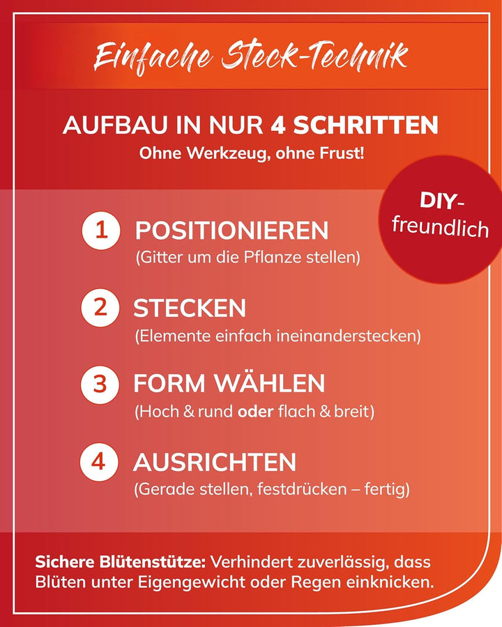 bellissa Annabelle Hortensienstütze 65 (2er Set) - Pflanzenstütze aus Stahl - 65 cm x 57 cm x 60 cm