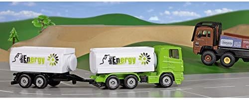 siku 1690, LKW mit Tankwagenaufbau und Anhänger, Metall/Kunststoff, 1:87, Grün/Weiss, Mit Tandemachs