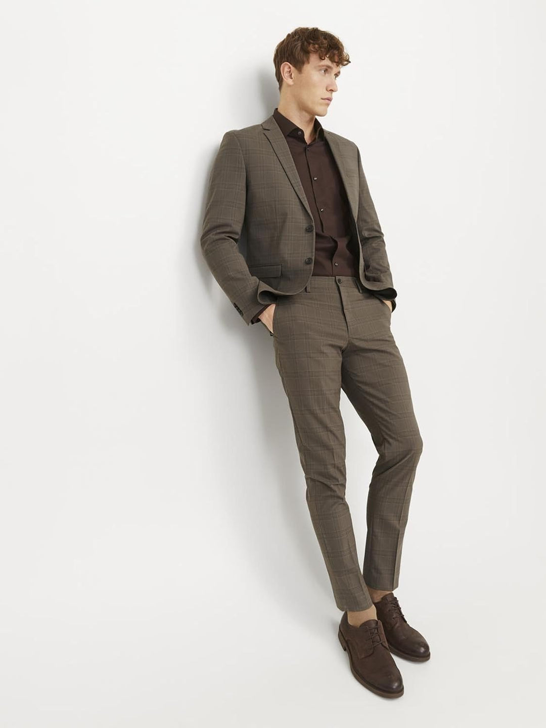 JACK & JONES Herren Jprfranco Check Suit Sn Anzug 52 Falcon/Checks:super Slim Fit, 52 Falcon/Checks: