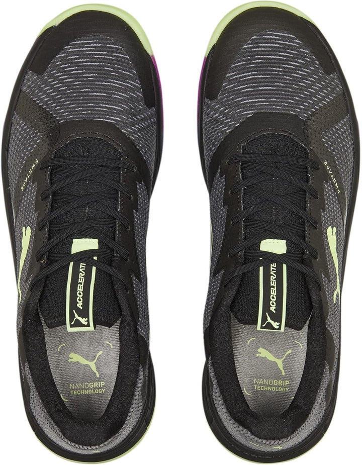 PUMA Unisex Accelerate Turbo Nitro Ii Hallenturnschuh, Puma Black Fizzy Light Ocean Dive Festival Fu