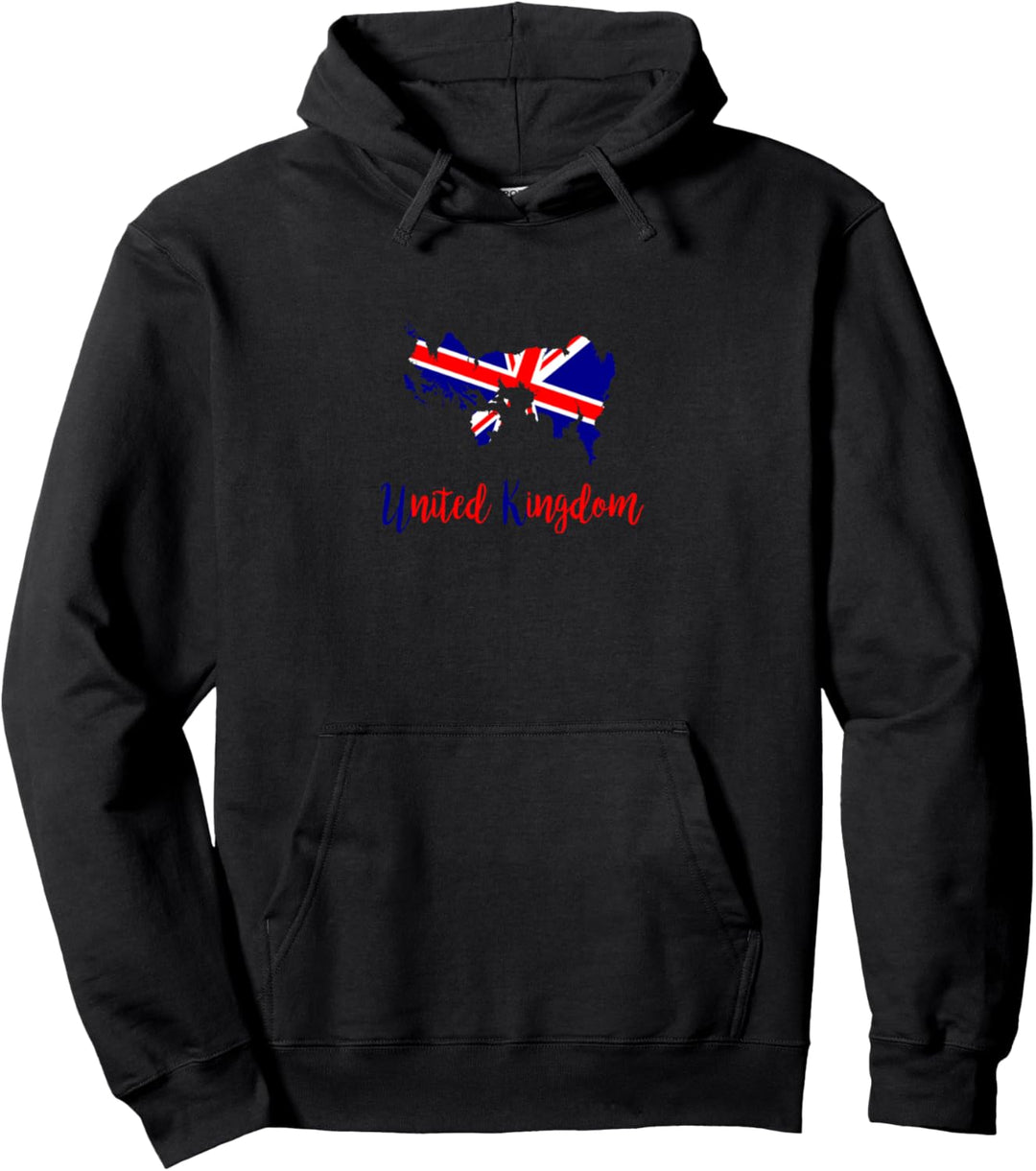 Vereinigtes Königreich Karte Flagge Pullover Hoodie