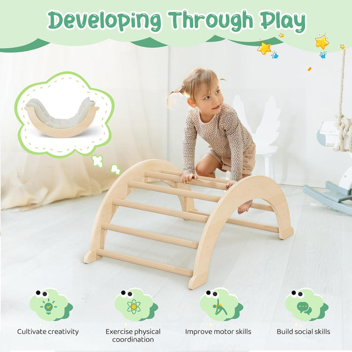 Kletterspielzeug für Kleinkinder, Kletterleitern aus Holz für Kinder, faltbares Klettergerüst für Ki