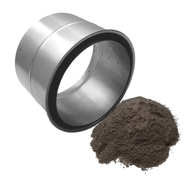 Wandfutter Doppelwandfutter Ø 150 mm - Ø 200 mm incl. 3 kg Feuerfestem Schamottemörtel (Ø 150 mm + 3