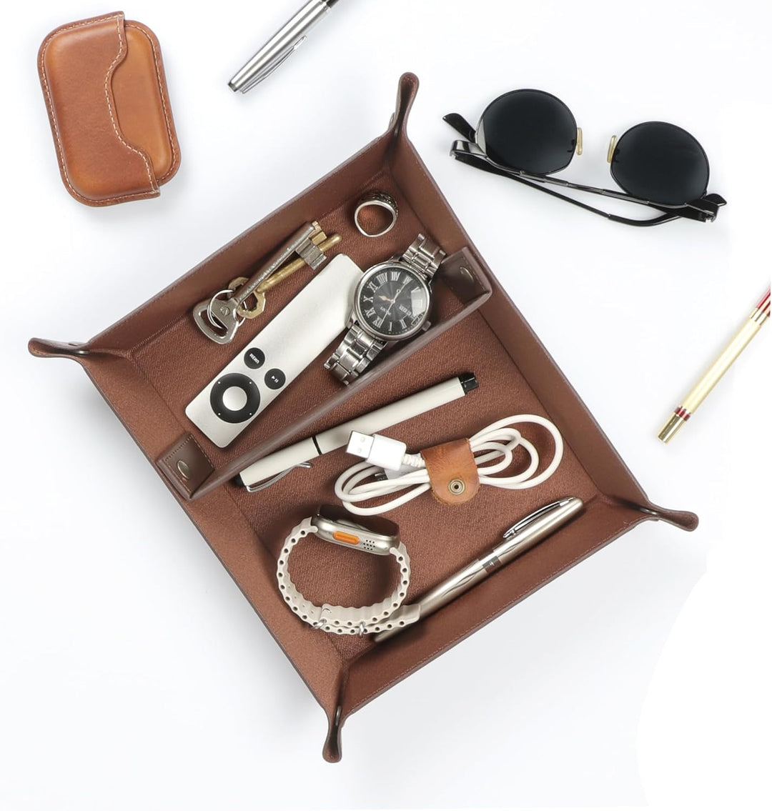Londo Leder Taschenleerer - Vide Poche - Ledertablett Organizer, Praktische Aufbewahrungsbox - für G
