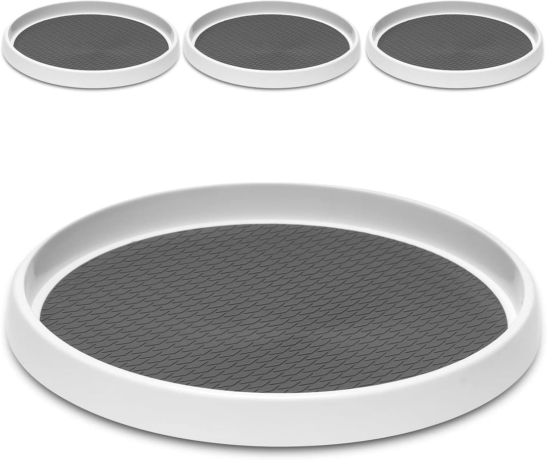 Set mit 4 Stück, 25.4 cm, rutschfest, Lazy Susan Organizer – Drehteller Rack für Schrank, Speisekamm