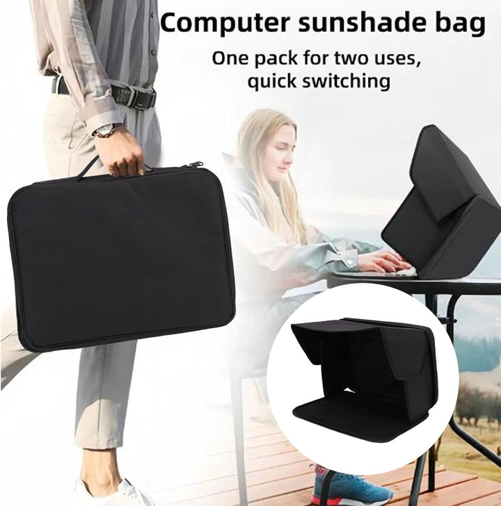 12-14 Zoll Laptop-Sonnenschutz-Sichtschutz, Faltbarer, Tragbarer Oxford-Stoff-Displayschutz mit Vers