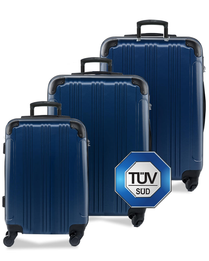 FERGÉ Kofferset Hartschale 3-teilig QUÉBEC Trolley-Set - Handgepäck 55 cm, L und XL 3er Set Hartscha