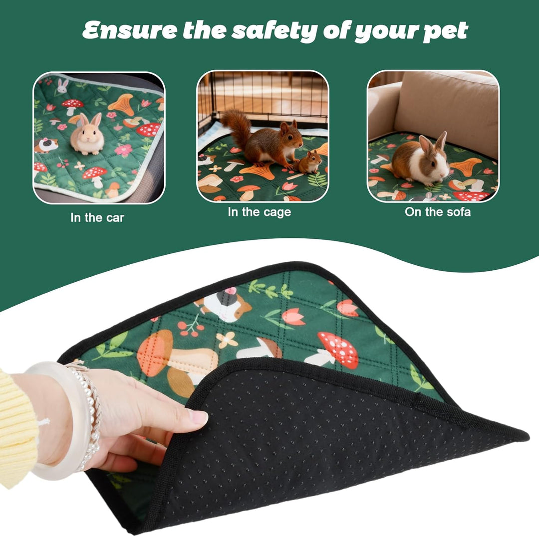 Wiederverwendbare PIPI Pads, 4 Stück wasserdichte & Schnell Saugfähige Puppy Pads für Meerschweinche