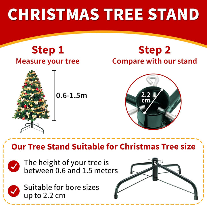 Christbaumständer 40/50/60 cm - Baumständer für Künstliche Weihnachtsbaum Kreuz Basis 150/210/240 cm