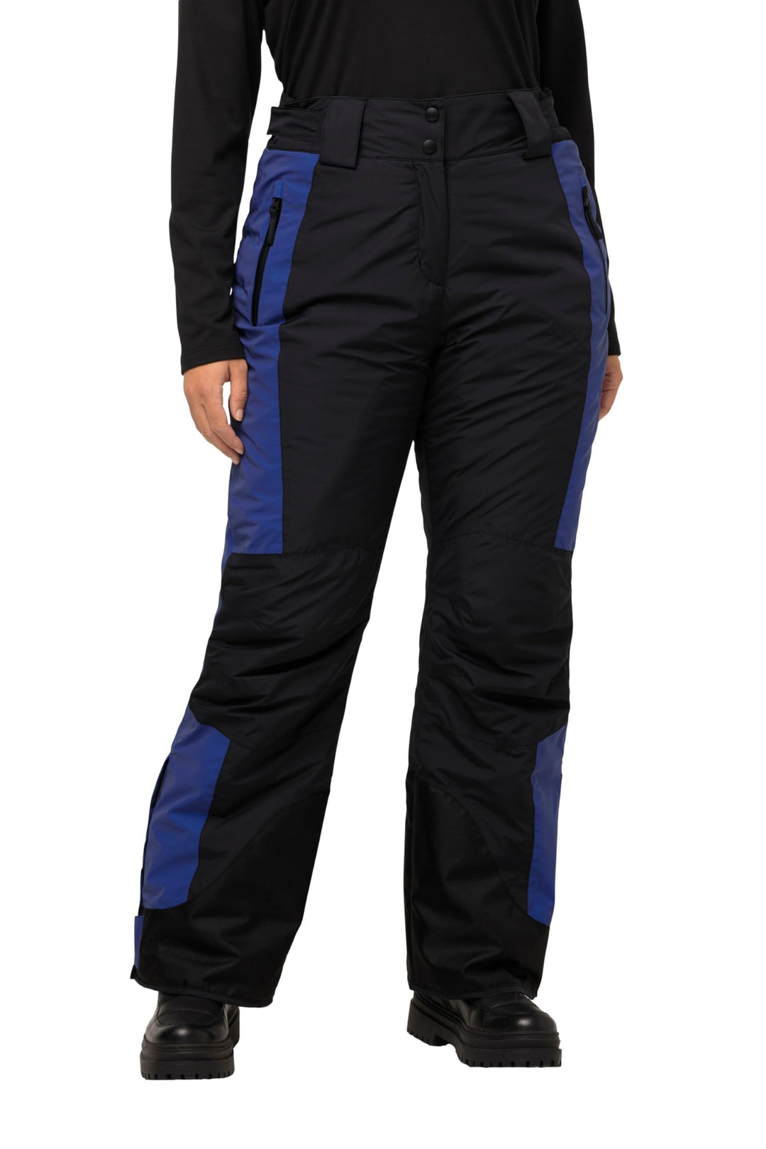 Ulla Popken Damen Skihose Reflektierend, Wasserdicht Hose 48 Schwarz, 48 Schwarz