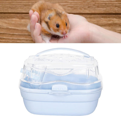 Pssopp Hamster-Tragekäfig, Tragbare Hamster-Tragetasche Kleintier-Tragetasche für Reisen Im Freien (