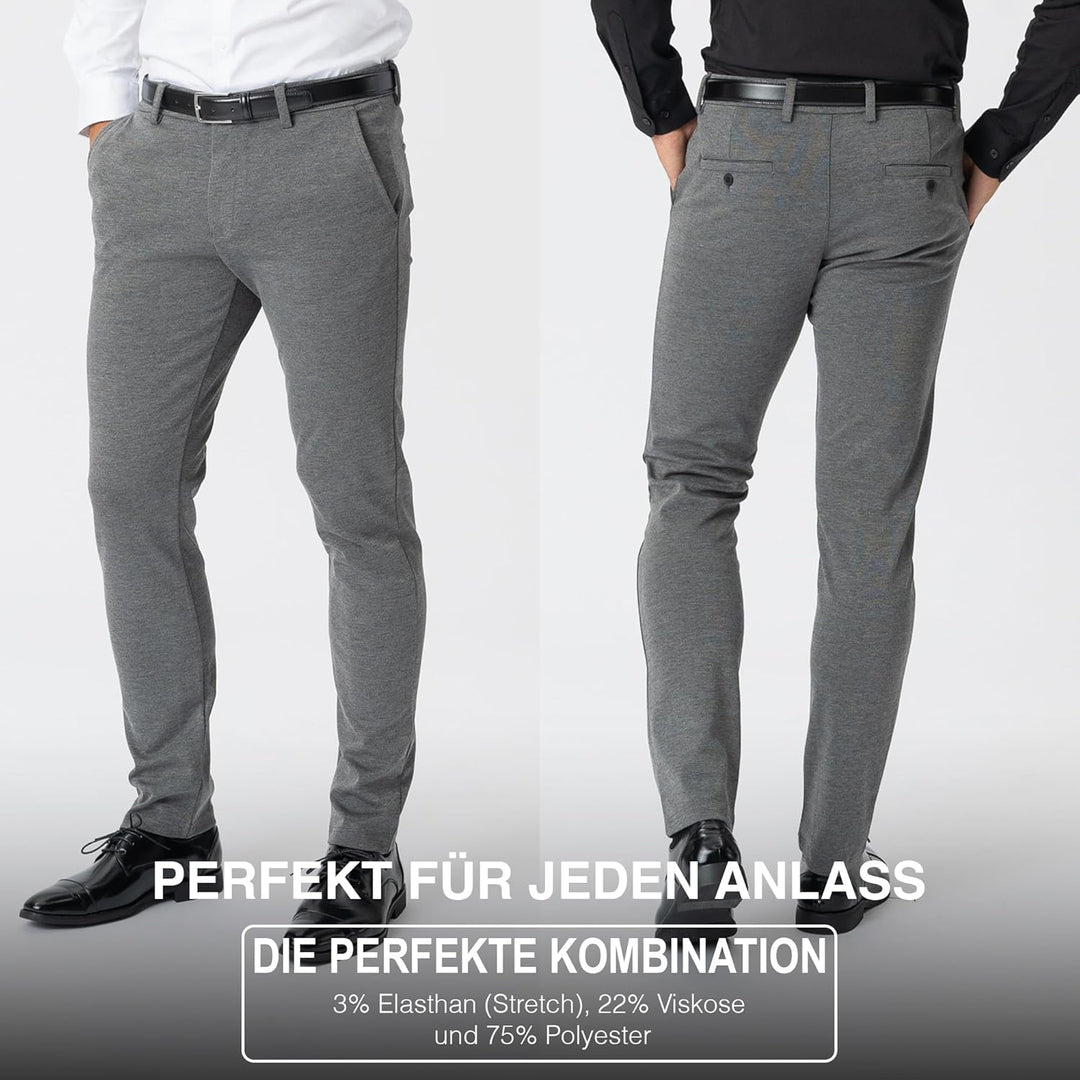 Performance Pants Herren - Stilvolle Slim Fit Herren Hosen Stretch - Hosen Herren Stretch - Angenehm