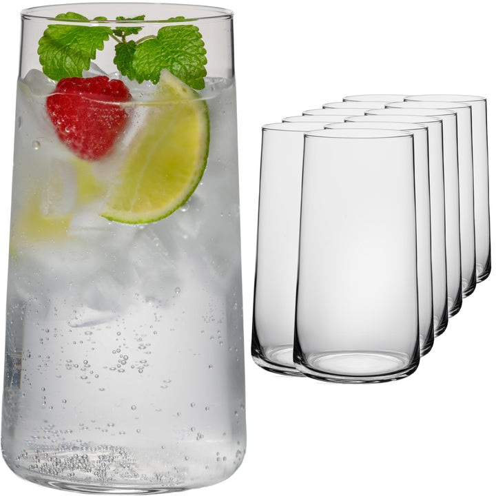 Trinkgläser aus Glas 490ml (max. 550ml) Set 12 Teilig Wassergläser Saftgläser Longdrinkgläser Cockta