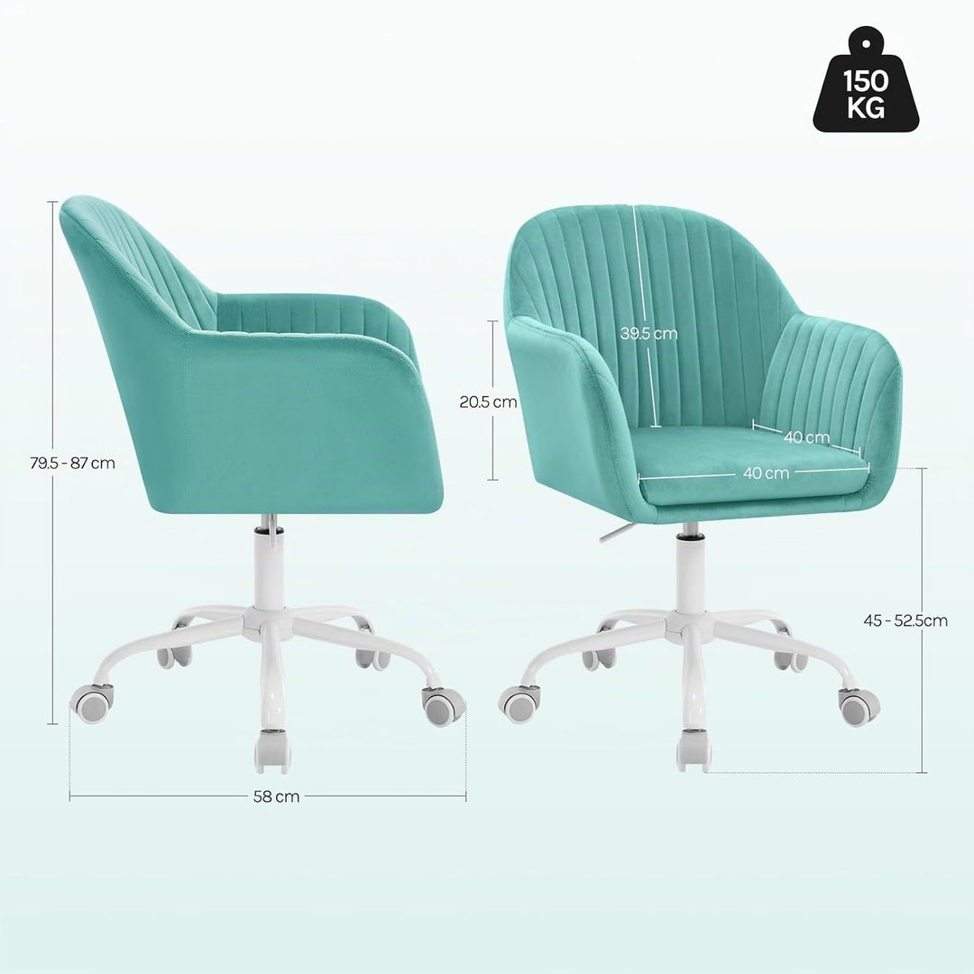 WOLTU Schreibtischstuhl, Bürostuhl ergonomisch, Homeoffice Stuhl höhenverstellbar, Schminkstuhl mit