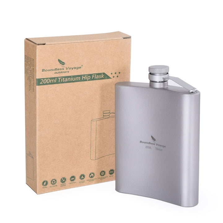 Boundless Voyage Titan Flachmann Outdoor Camping 200 ml Tasche Flagon Tragbare Trinkflasche Whisky G