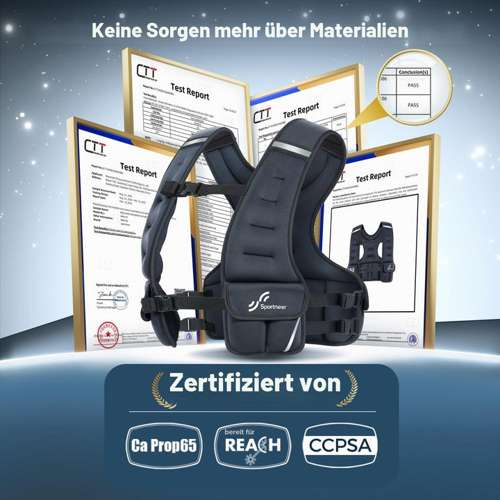 Sportneer Verstellbare Gewichtsweste für Damen Laufweste, 2,7-4,5kg/ 4,5-8,16kg Gewichtsweste für Kr