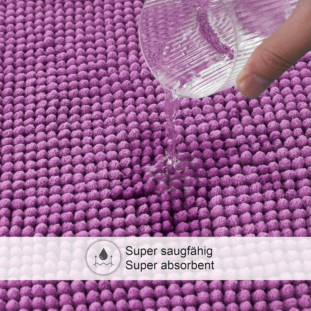 Decomira Badematte rutschfest | Als Badteppich Set kombinierbar | Badezimmer-Teppich Bad-Vorleger wa