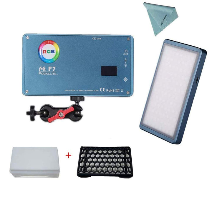 Falcon Eyes F7 RGB 12W LED Auf Kamera-Licht RGB Videoleuchten Eingebaute Batterie Pocket Size Bi-Col
