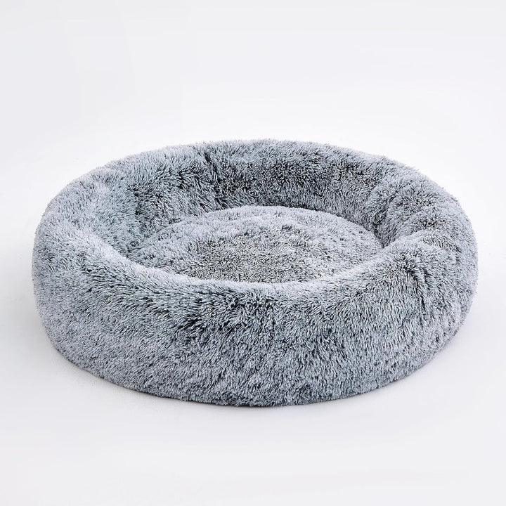 Hundebett Katzenbett Waschbar flauschig 70 cm Grau | orthopädische Hundebetten grosse und kleine Hun
