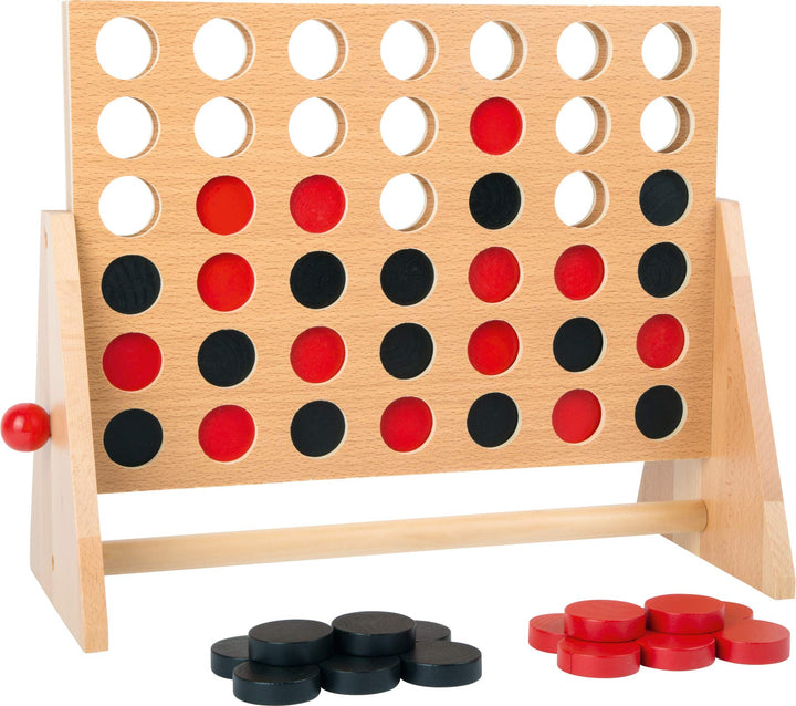 Small Foot Gesellschaftsspiel Vier in Einer Reihe aus Holz, Klassiker in grosser Ausführung, ab 5 Ja