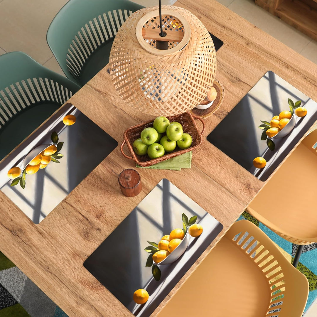 KitchenYeah© Platzsets Abwaschbar 6-Teilig 45x30 cm Tischsets Platzdeckchen Platzset Unterlage Tisch
