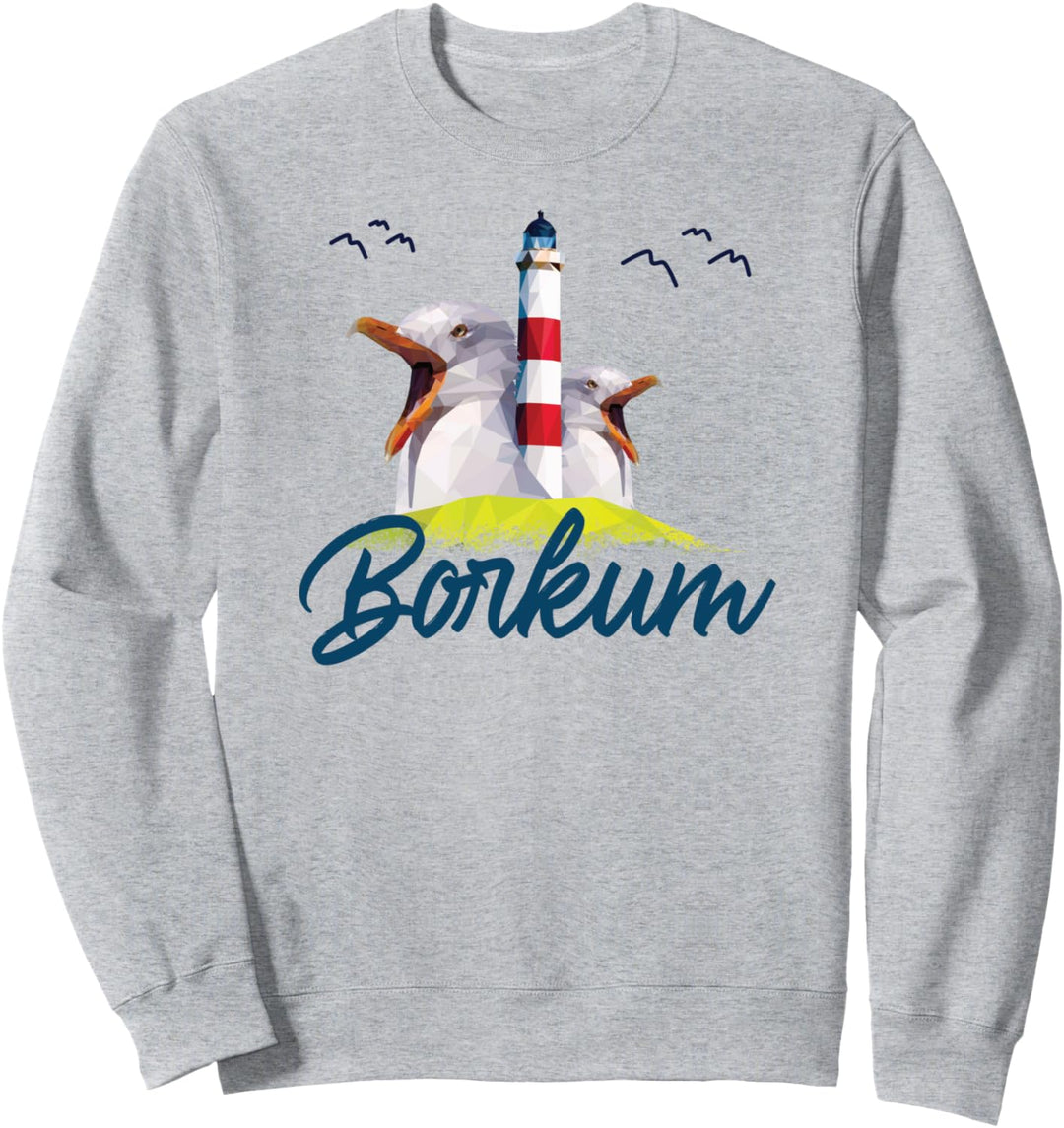 Borkum Insel Nordsee Möwe Leuchtturm Borkum Sweatshirt
