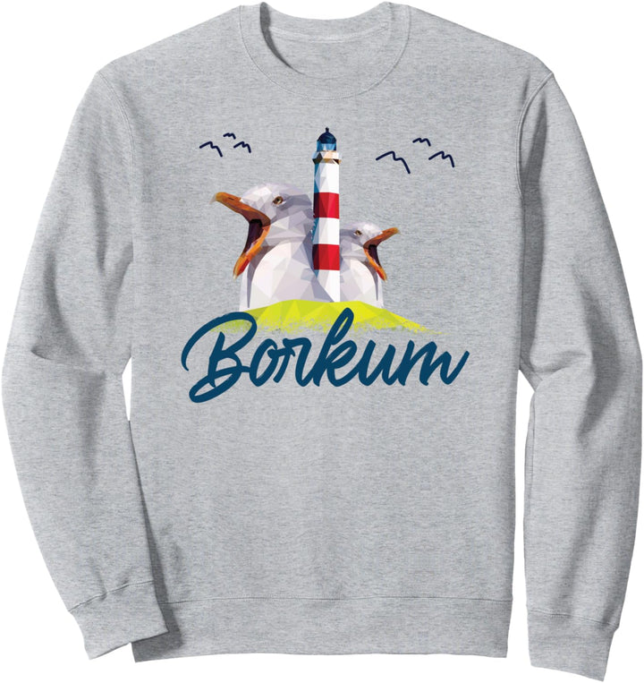 Borkum Insel Nordsee Möwe Leuchtturm Borkum Sweatshirt