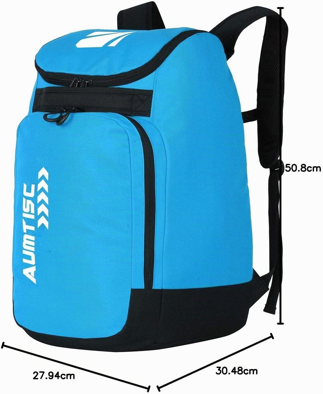 AUMTISC Skischuhtaschen mit Helmfach und Rucksackgurten, Skirucksack Skischuhrucksack mit Helmtasche