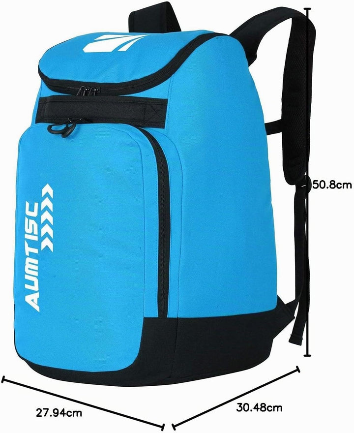 AUMTISC Skischuhtaschen mit Helmfach und Rucksackgurten, Skirucksack Skischuhrucksack mit Helmtasche